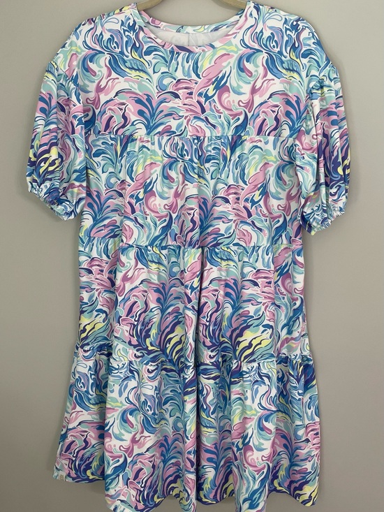 Simply Southern Dresses & Skirts - Simply Southern Pastel Swirl Short Sleeve Dress